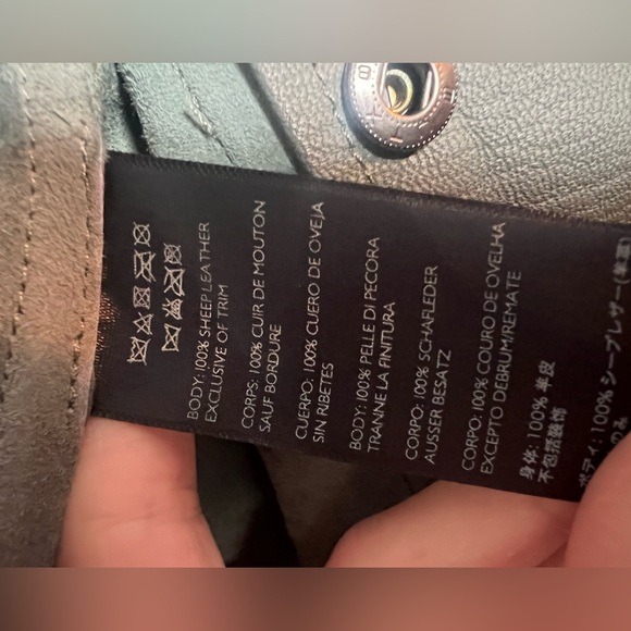 NWOT Cleobella cropped leather fringe jacket in seafoam - Picture 4 of 13